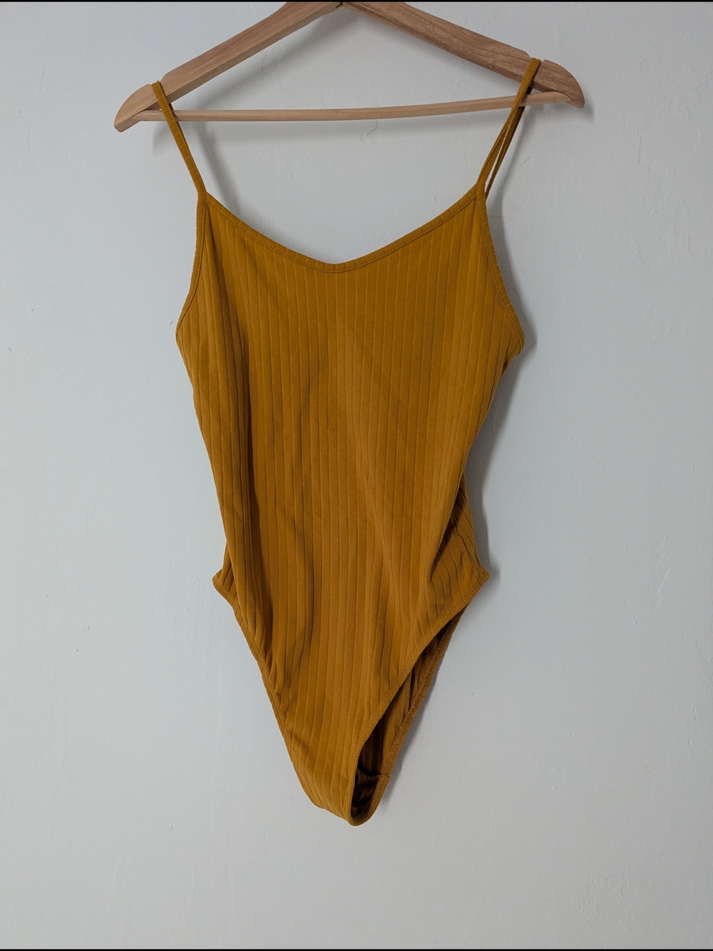 Mustard Ribbed Bodysuit